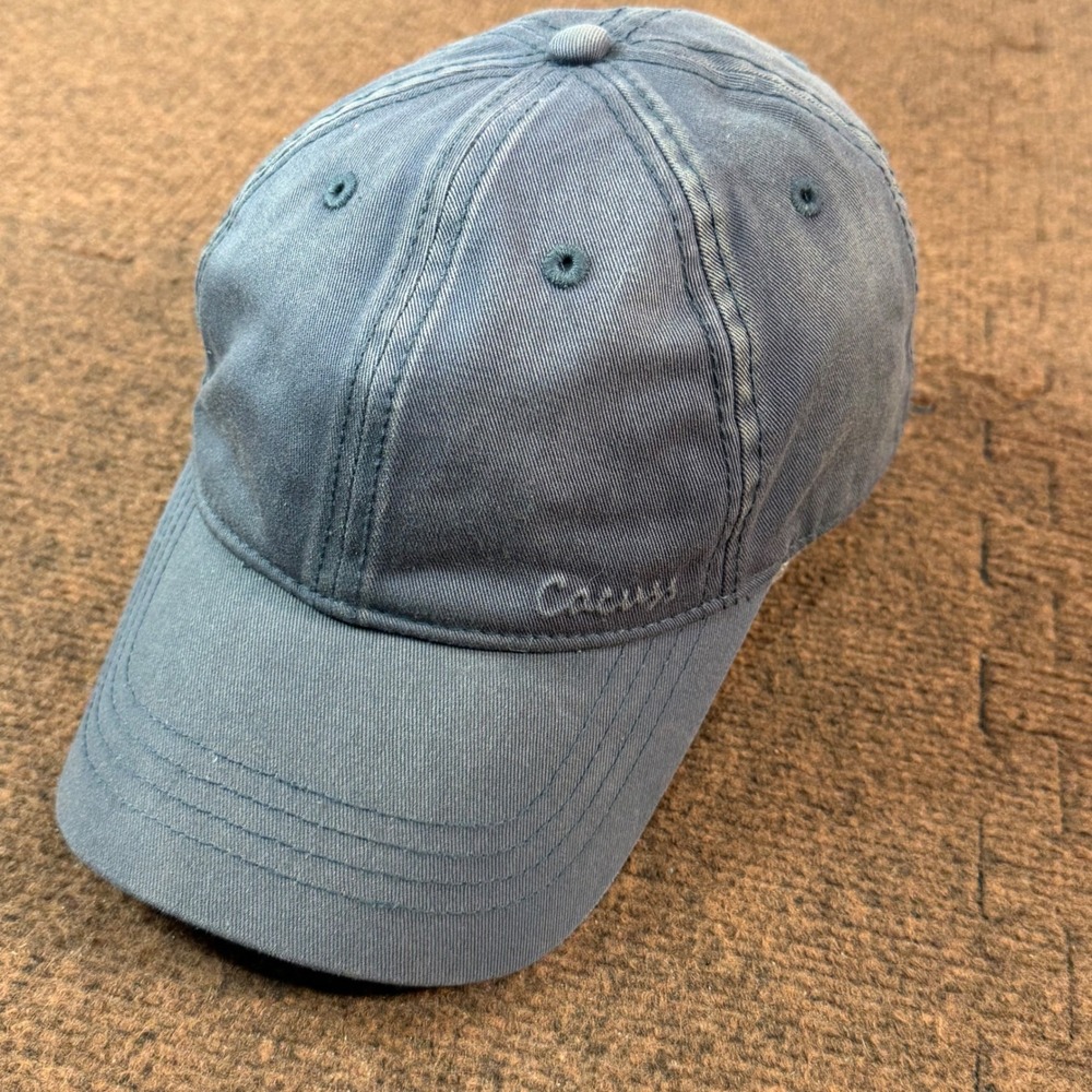 Cacuss Blue Washed Cotton Baseball Cap Adjustable Dad Hat Classic 6 Panel Hat